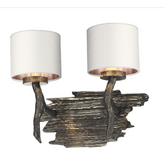 David Hunt Lighting Joshua Double Wall Light JOS0999 with Shade